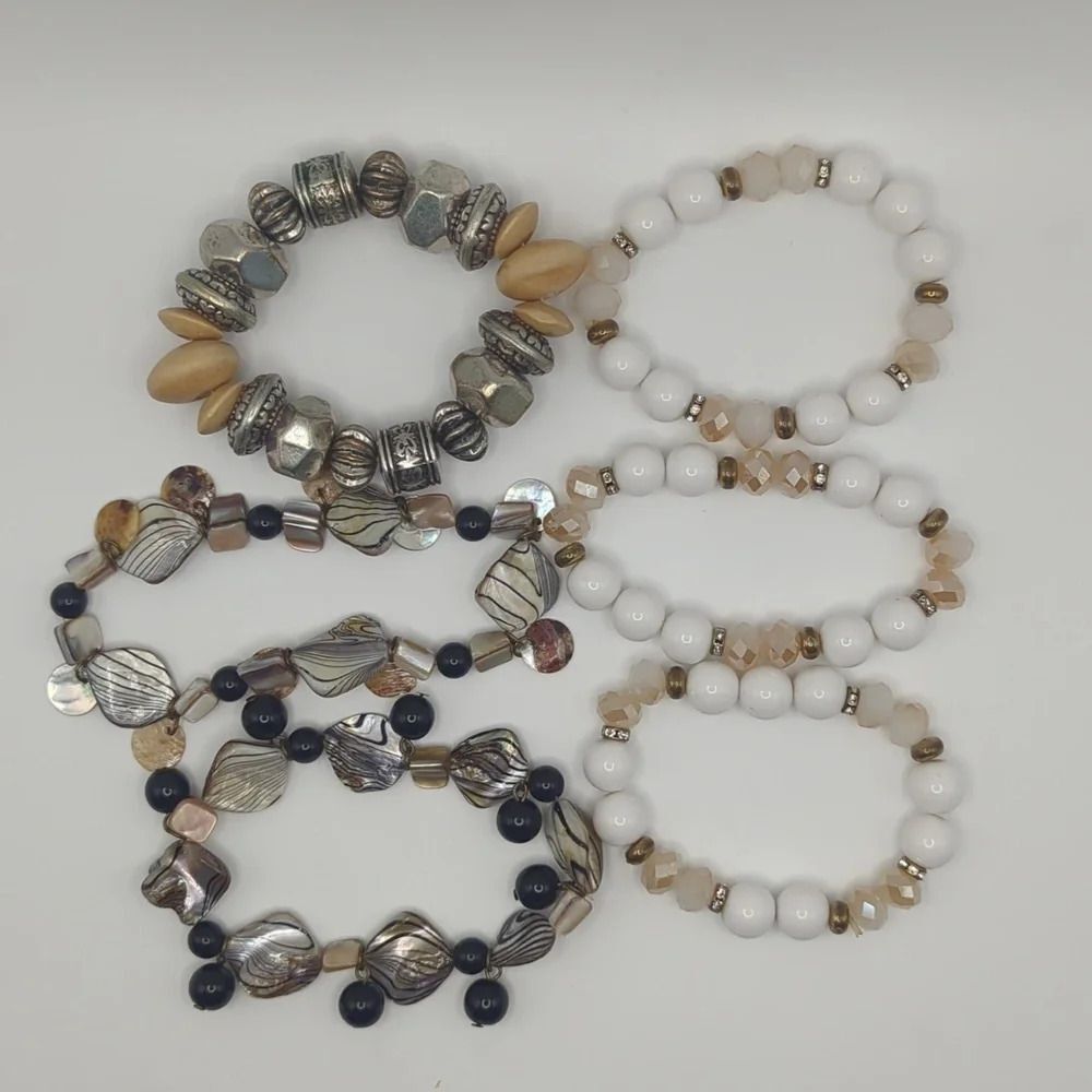 Costume Jewelry Bundle Set of 6 Bracelets